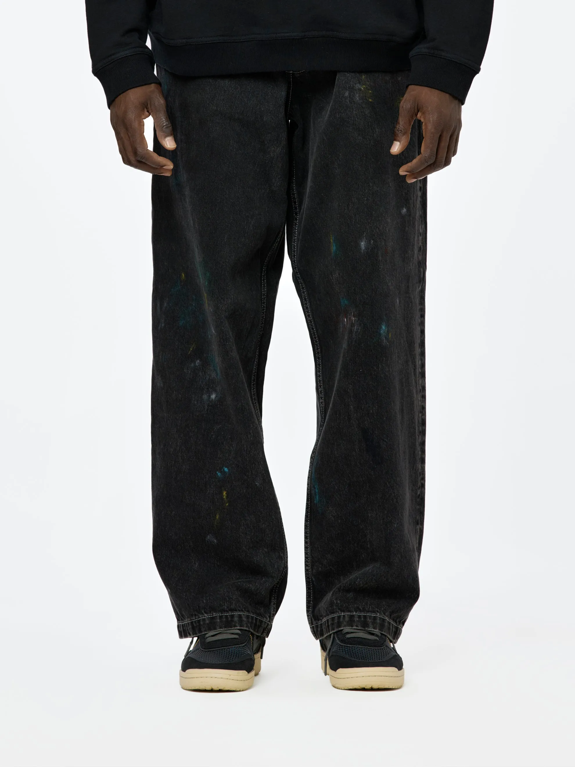 5 Pocket Denim Pants (Washed Black)