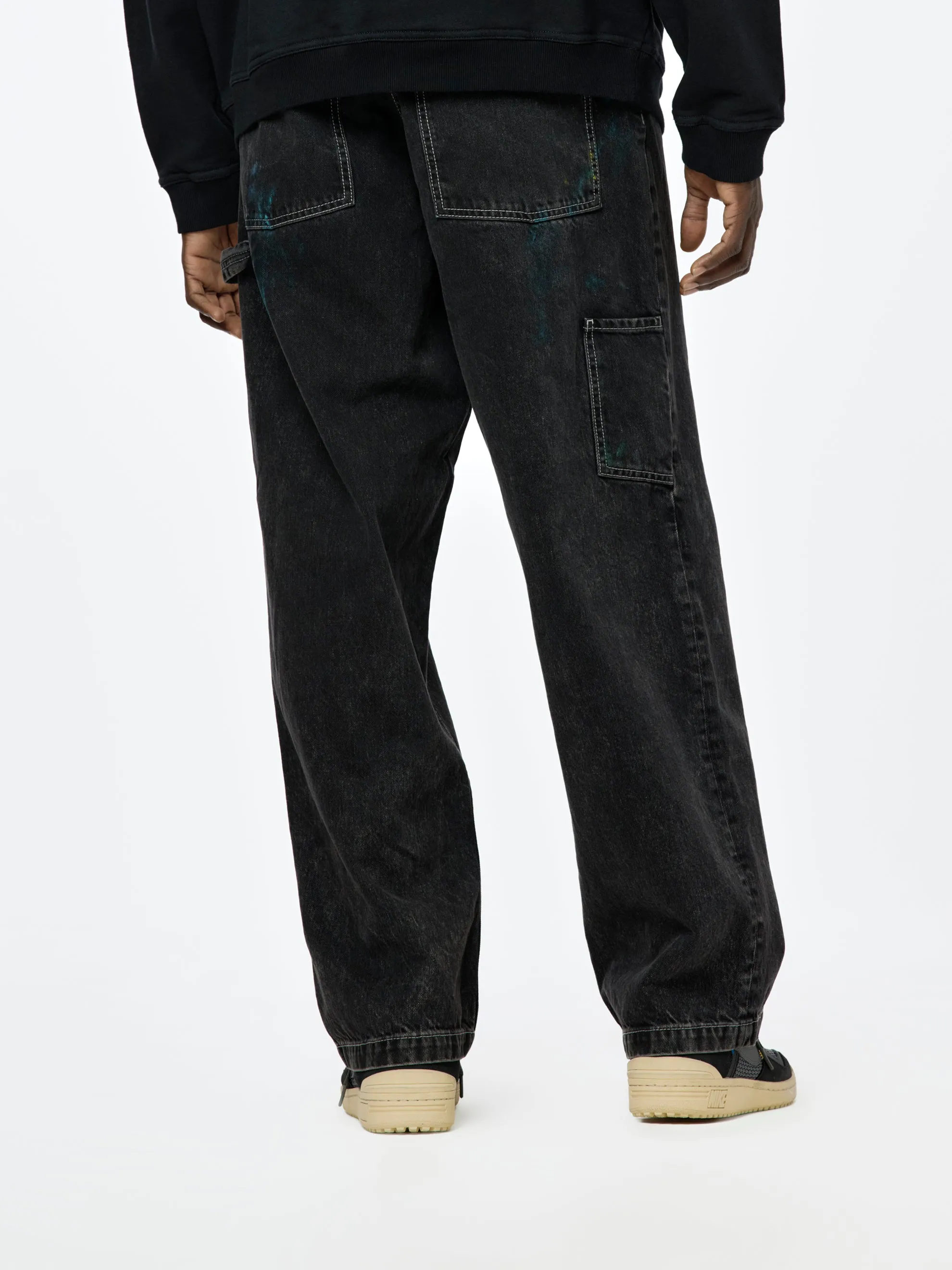 5 Pocket Denim Pants (Washed Black)