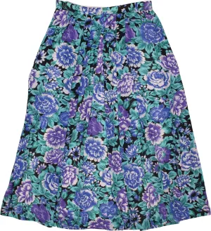 80s Pleated Chiffon Skirt