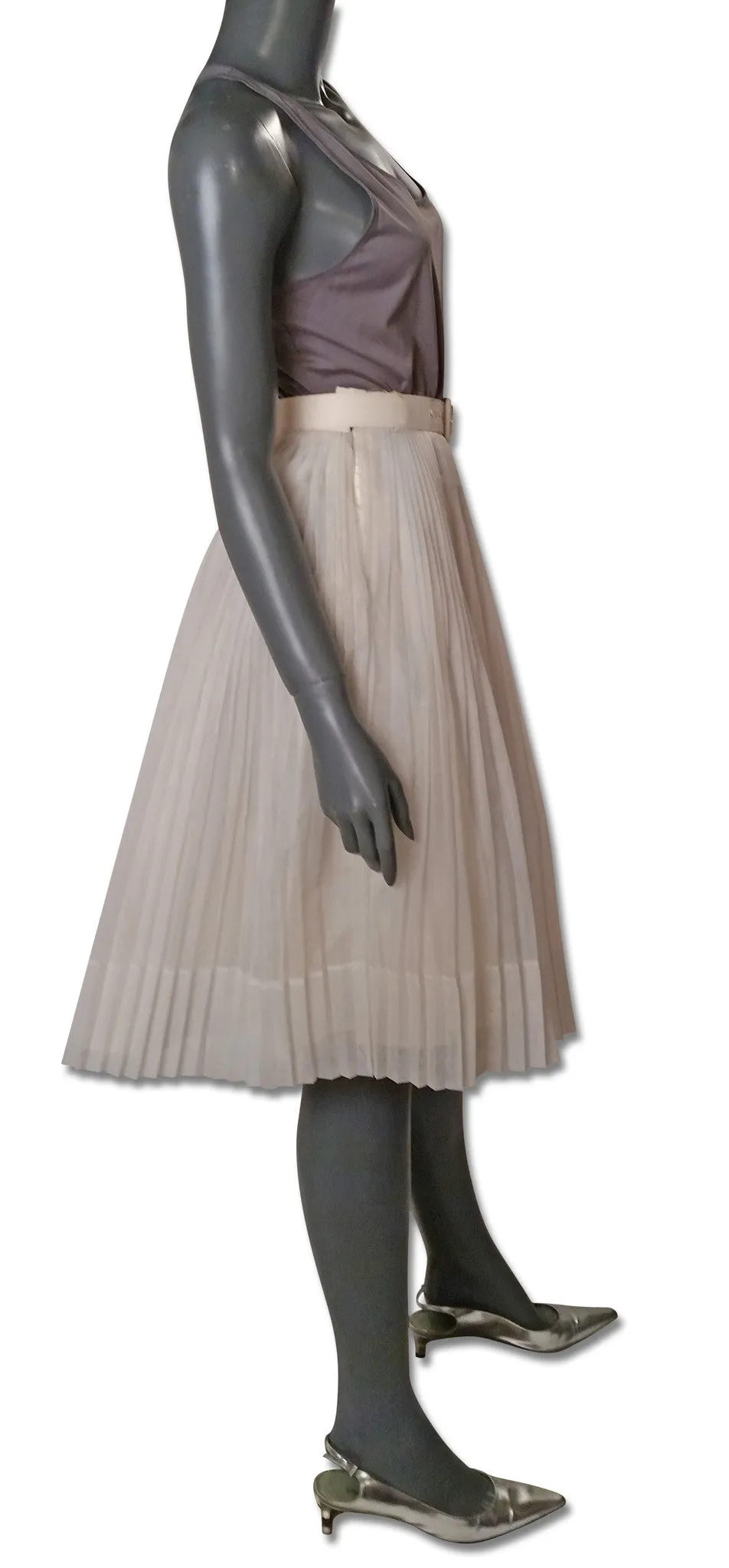 Accordion Pleated 1950s Skirt