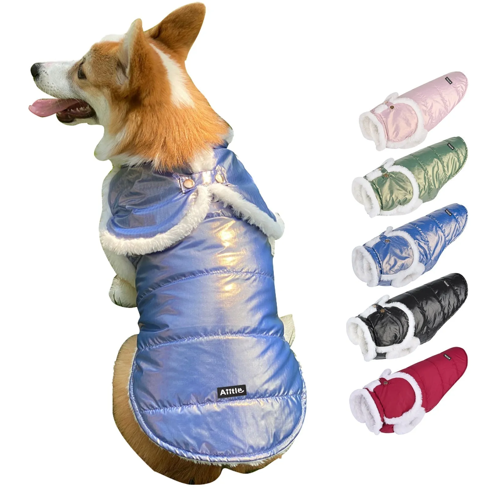 Aiitle Waterproof Cozy Dog Winter Coat Green