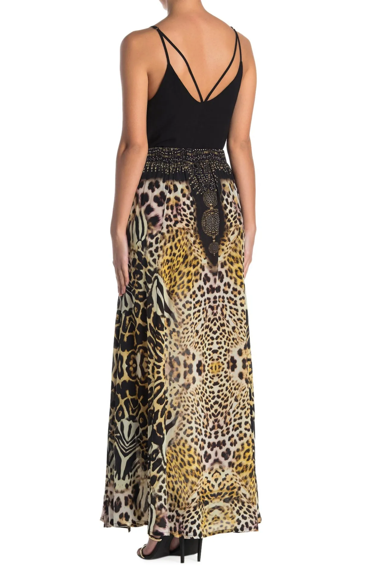 Animal Print Skirt in Black and White