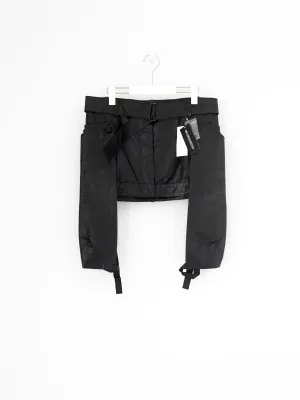 Ann Demeulemeester SS04 Kangaroo Leather Paneled Garter Skirt