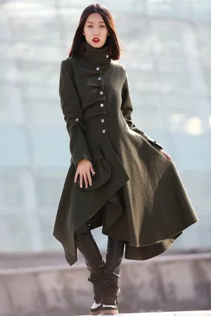 Army Green Modern Coat C183