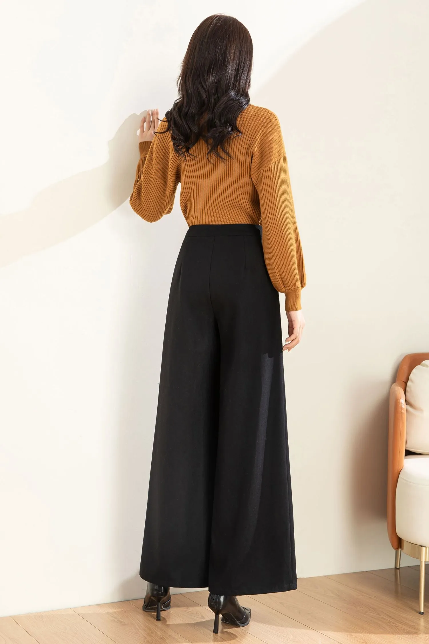 Autumn Winter Wide Leg Pant C3604