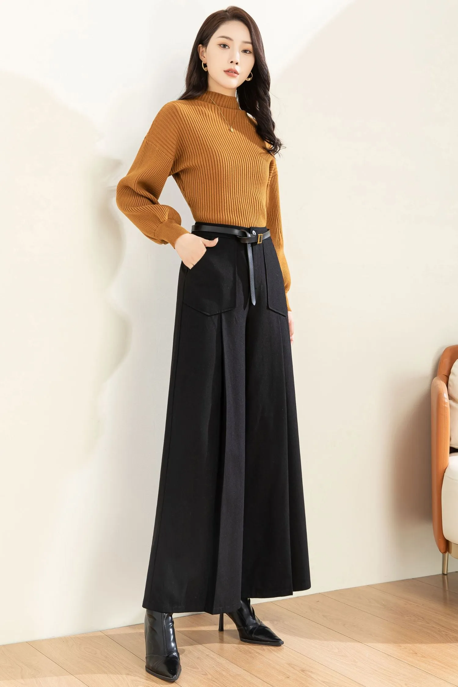 Autumn Winter Wide Leg Pant C3604