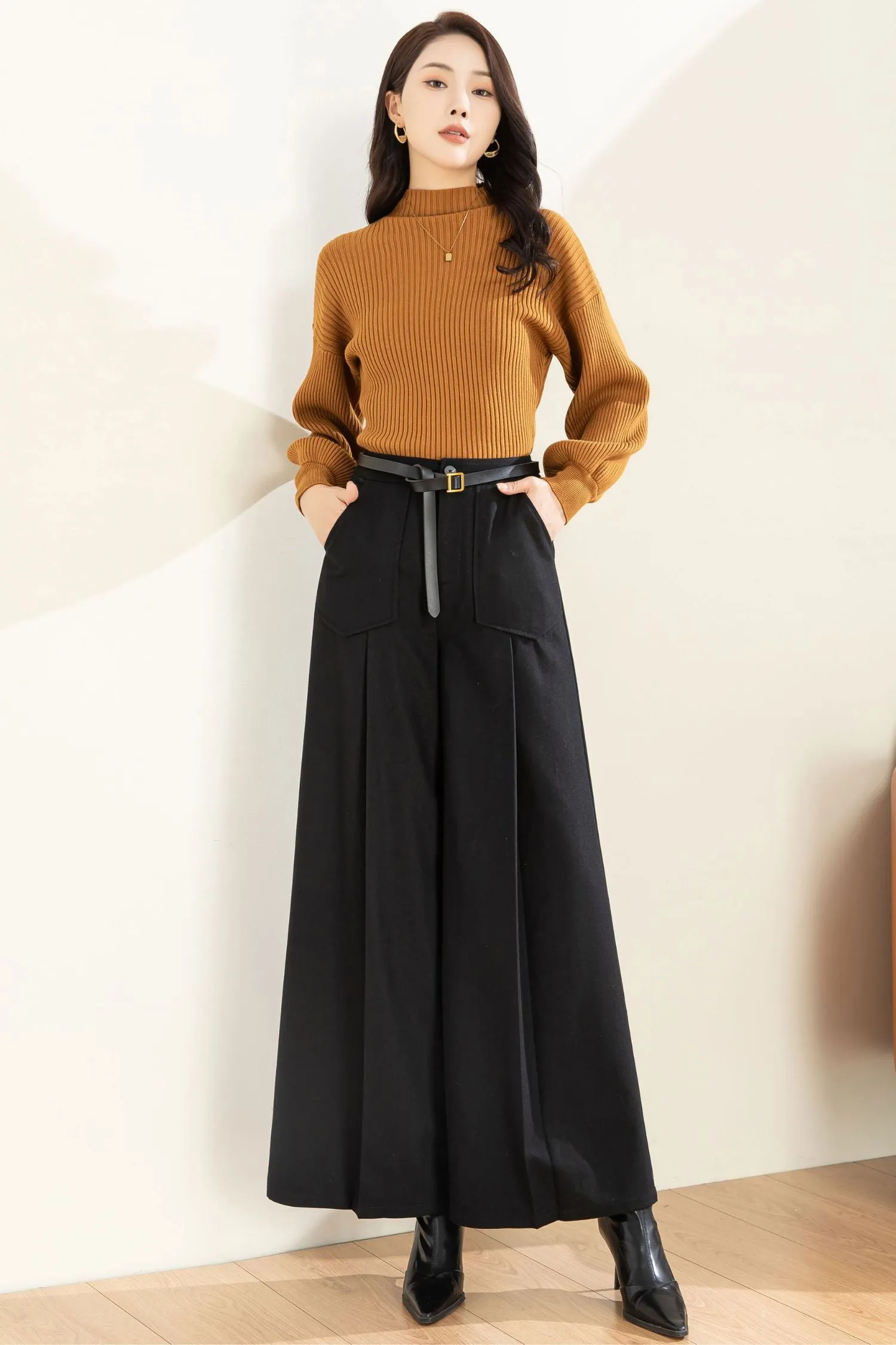 Autumn Winter Wide Leg Pant C3604