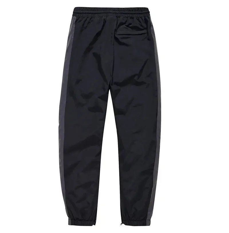 Black Skiing Pants with Reflective Stripes Winter Snow Pants