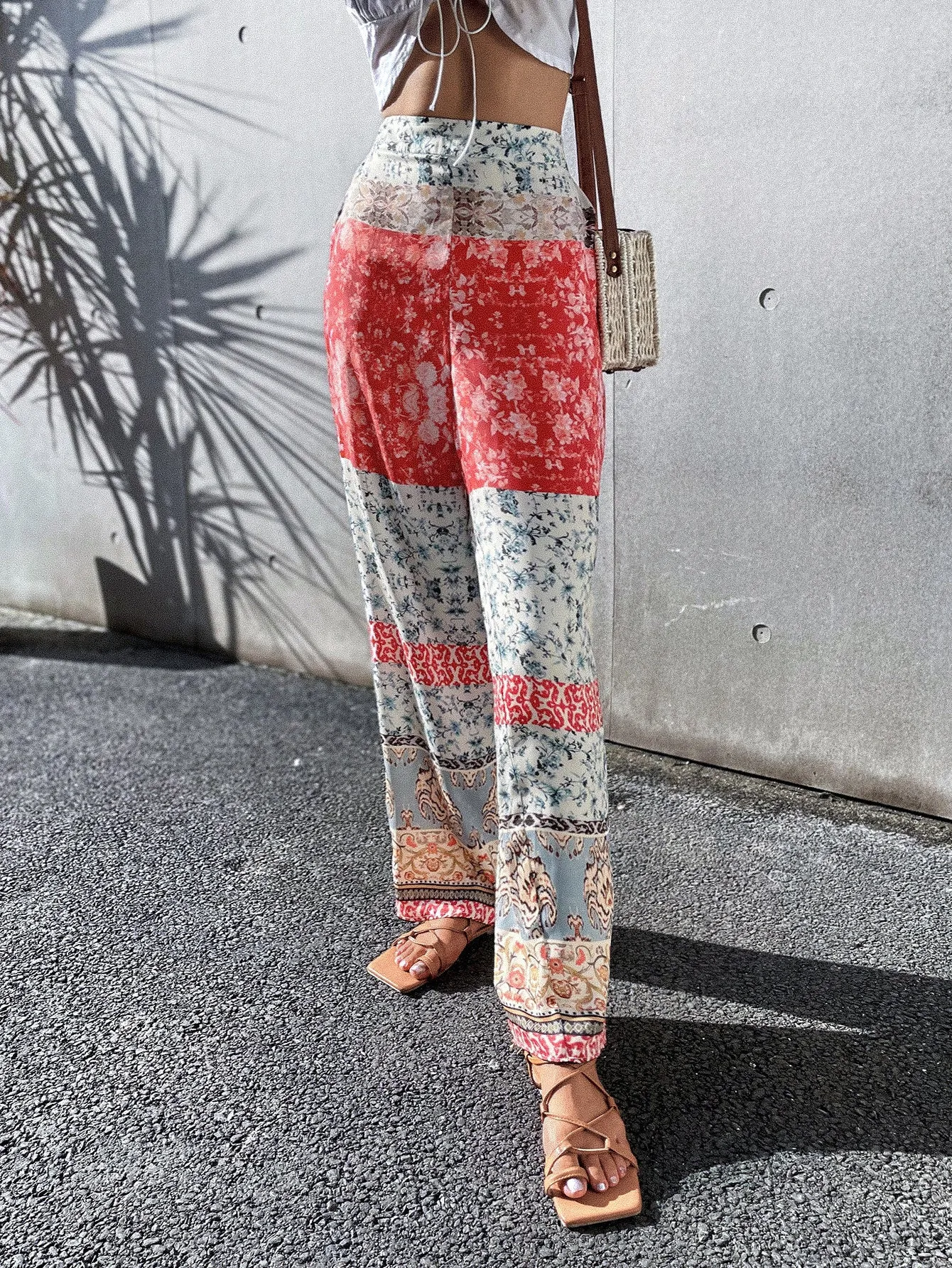 Boho Tribal Pocket High Waist Long Women Pants