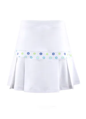 Chamonix Blossom Preppy White Skirt