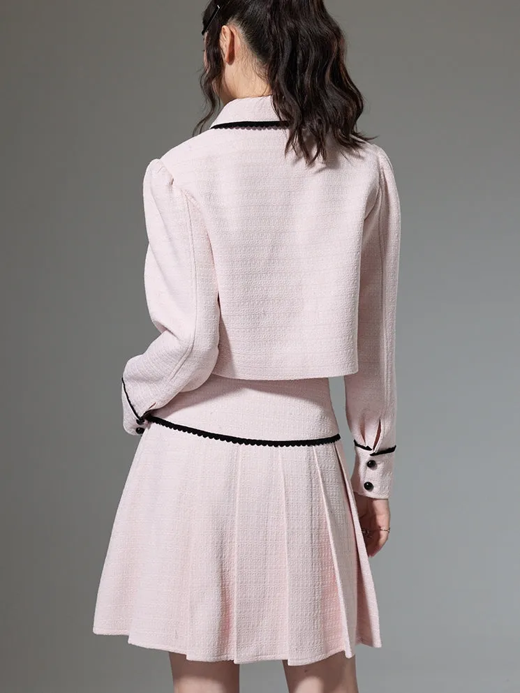 Classic Small Fragrance Jacket   High Waist Skirt