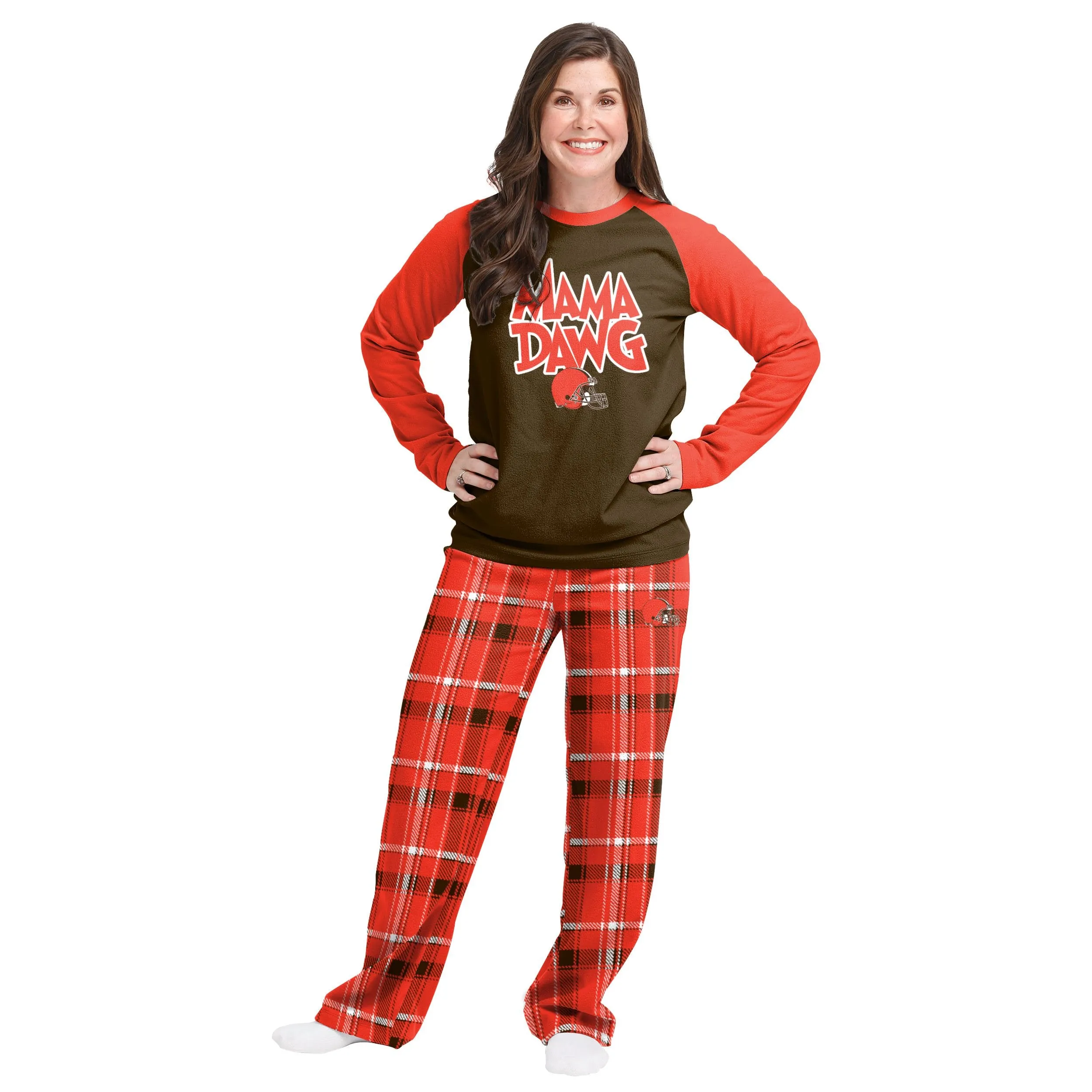 Cleveland Browns NFL Plaid Family Holiday Pajamas