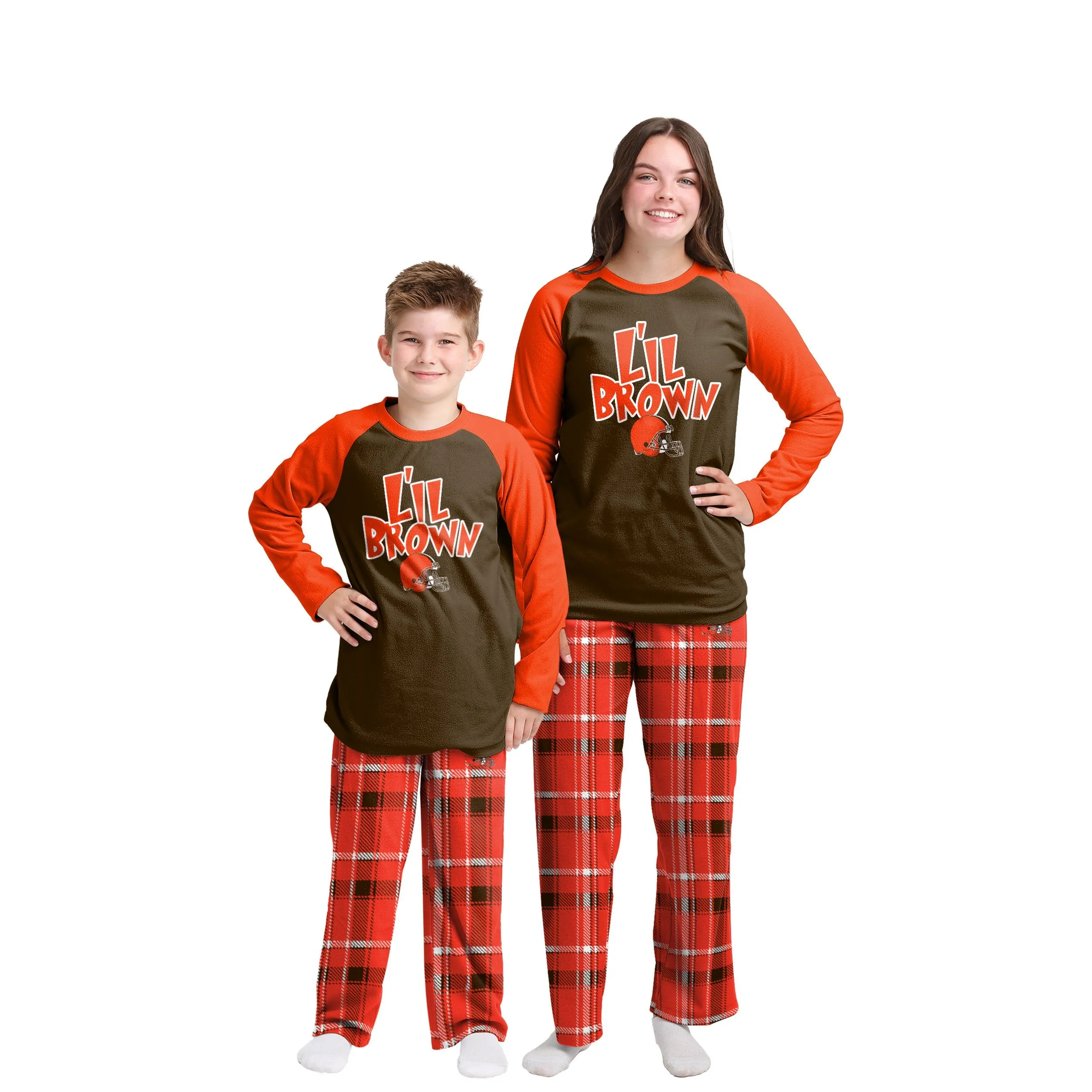 Cleveland Browns NFL Plaid Family Holiday Pajamas