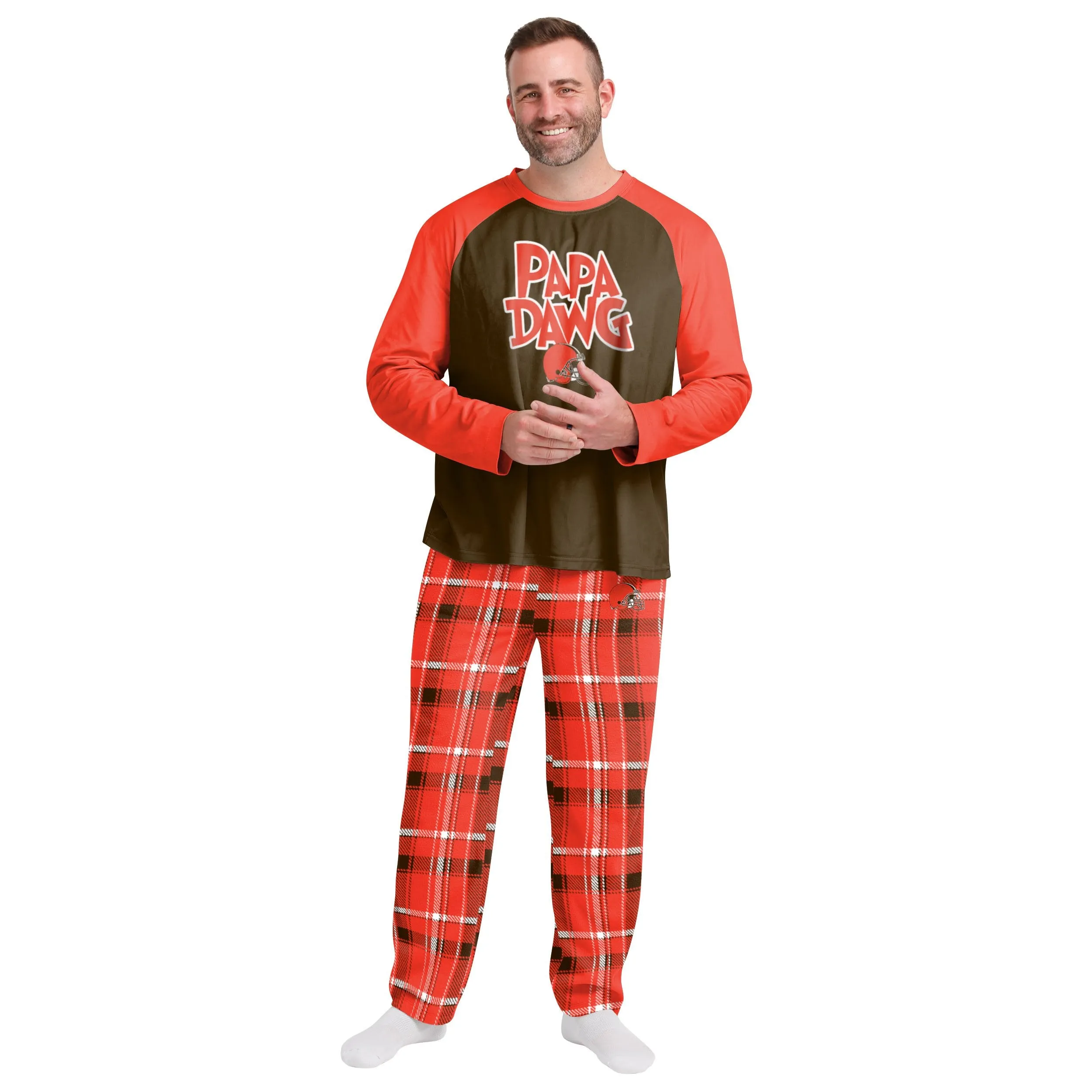 Cleveland Browns NFL Plaid Family Holiday Pajamas