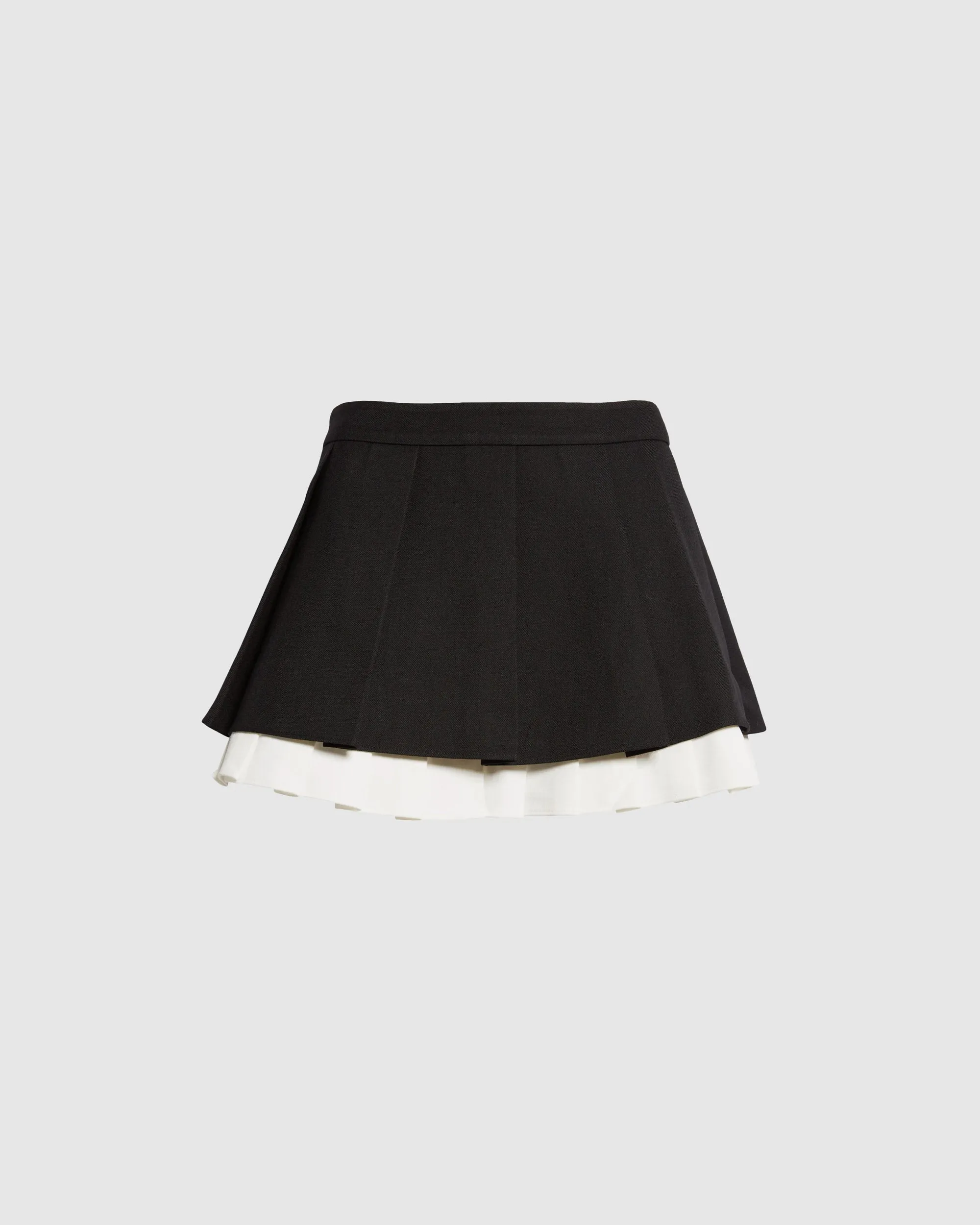 Double Layered A Shape Skirt Black