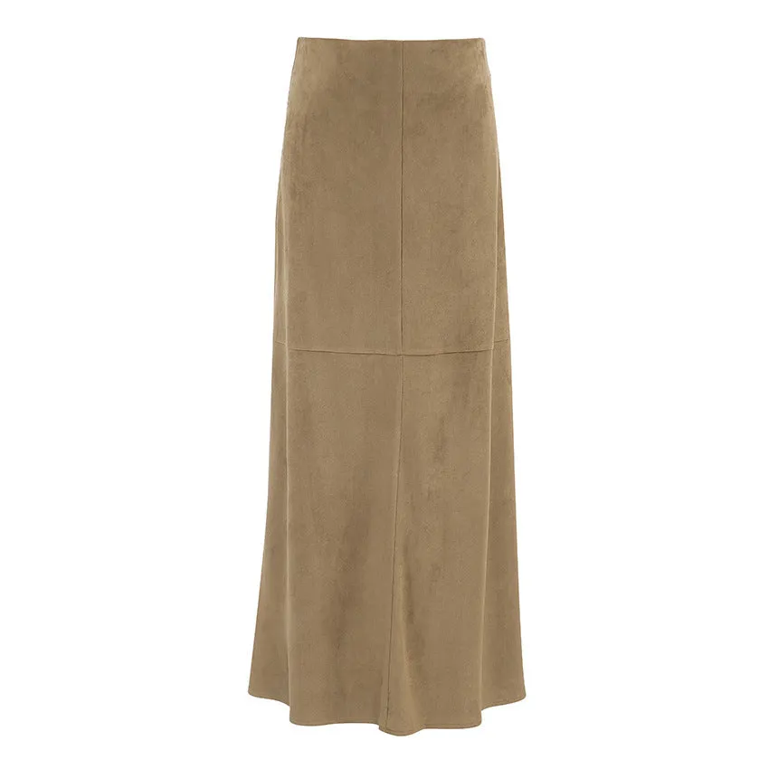 Elegant High Waist Straight Skirt