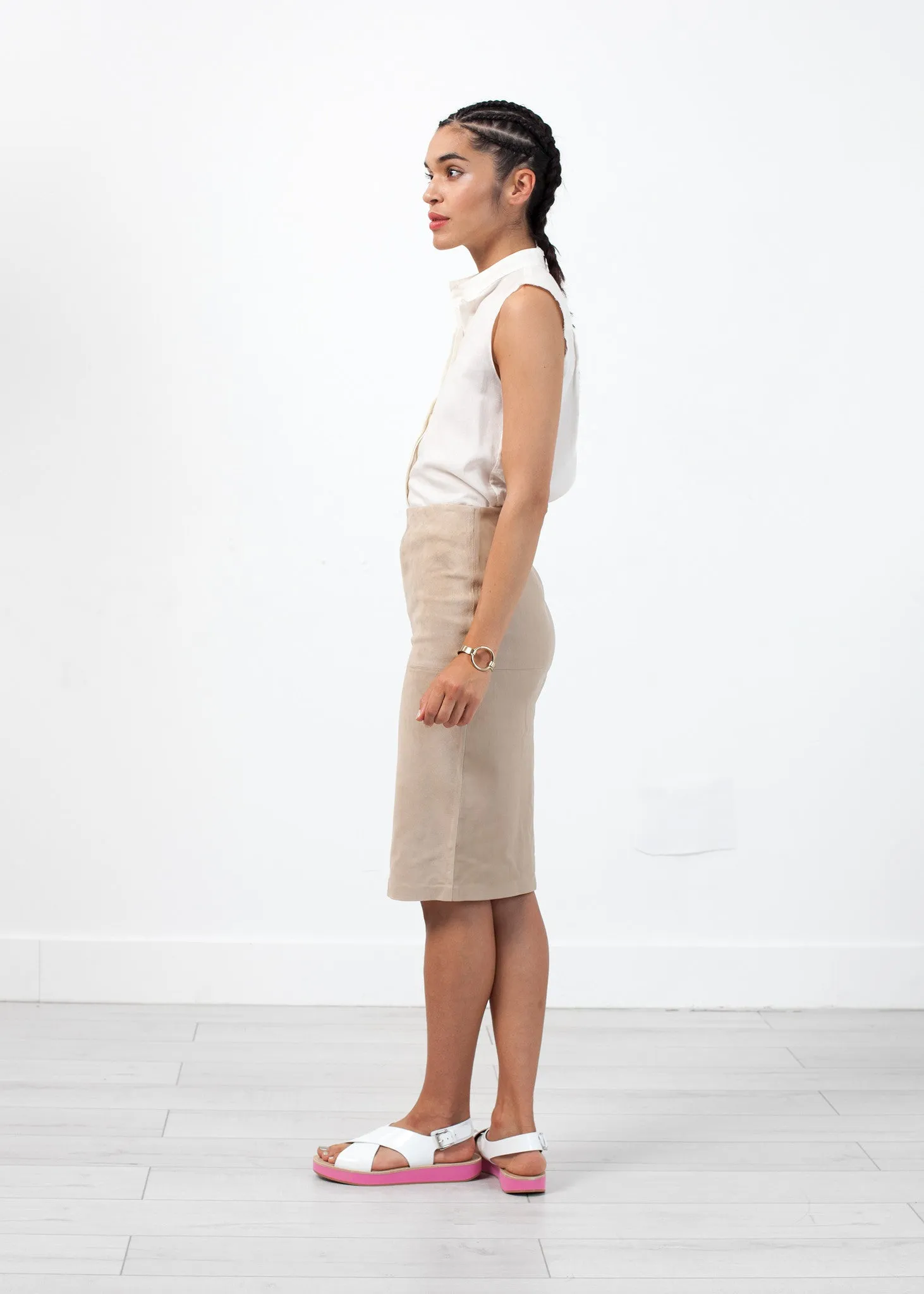 Floridia Leather Skirt -UEB