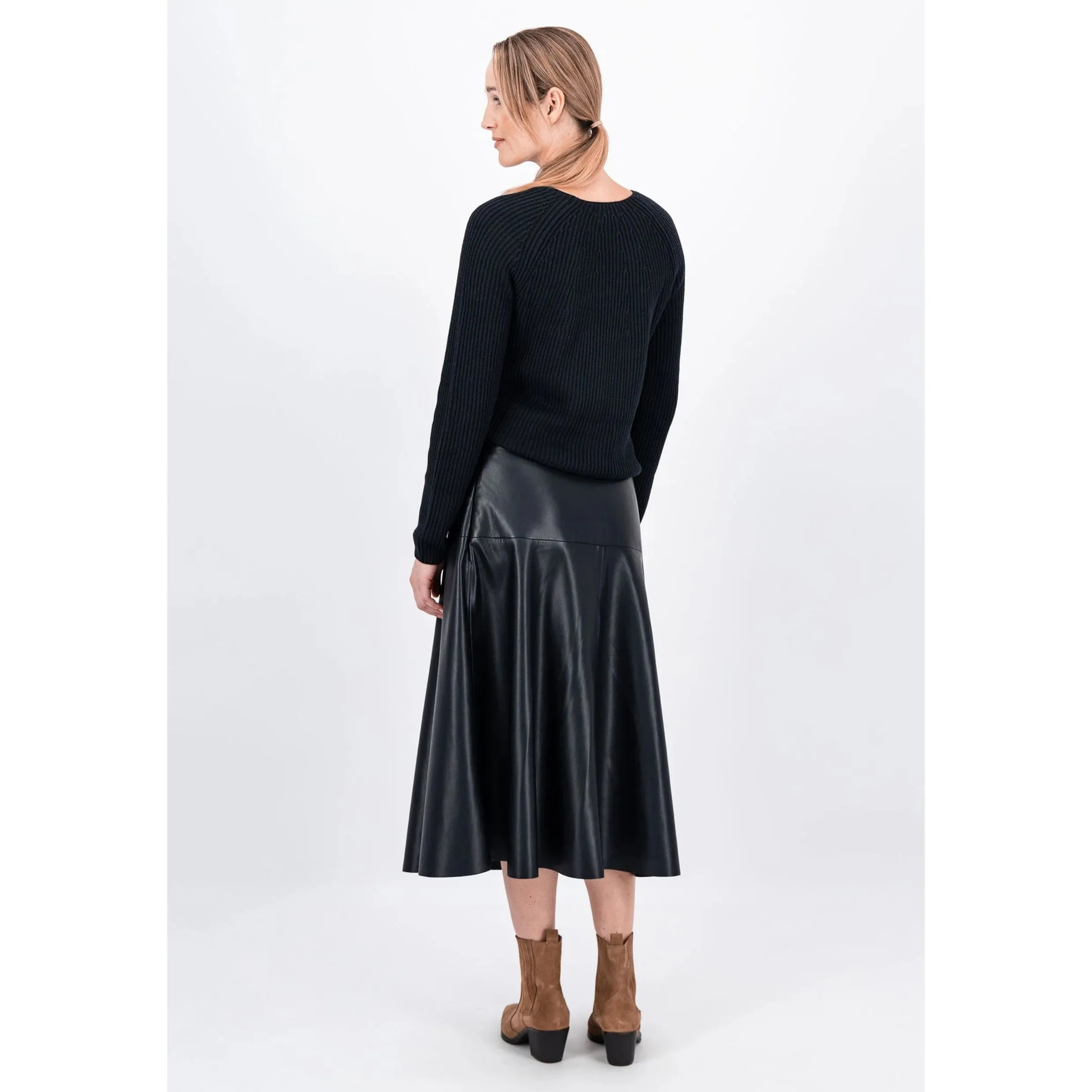 Fynch-Hatton Faux Leather Skirt in Black 24093620