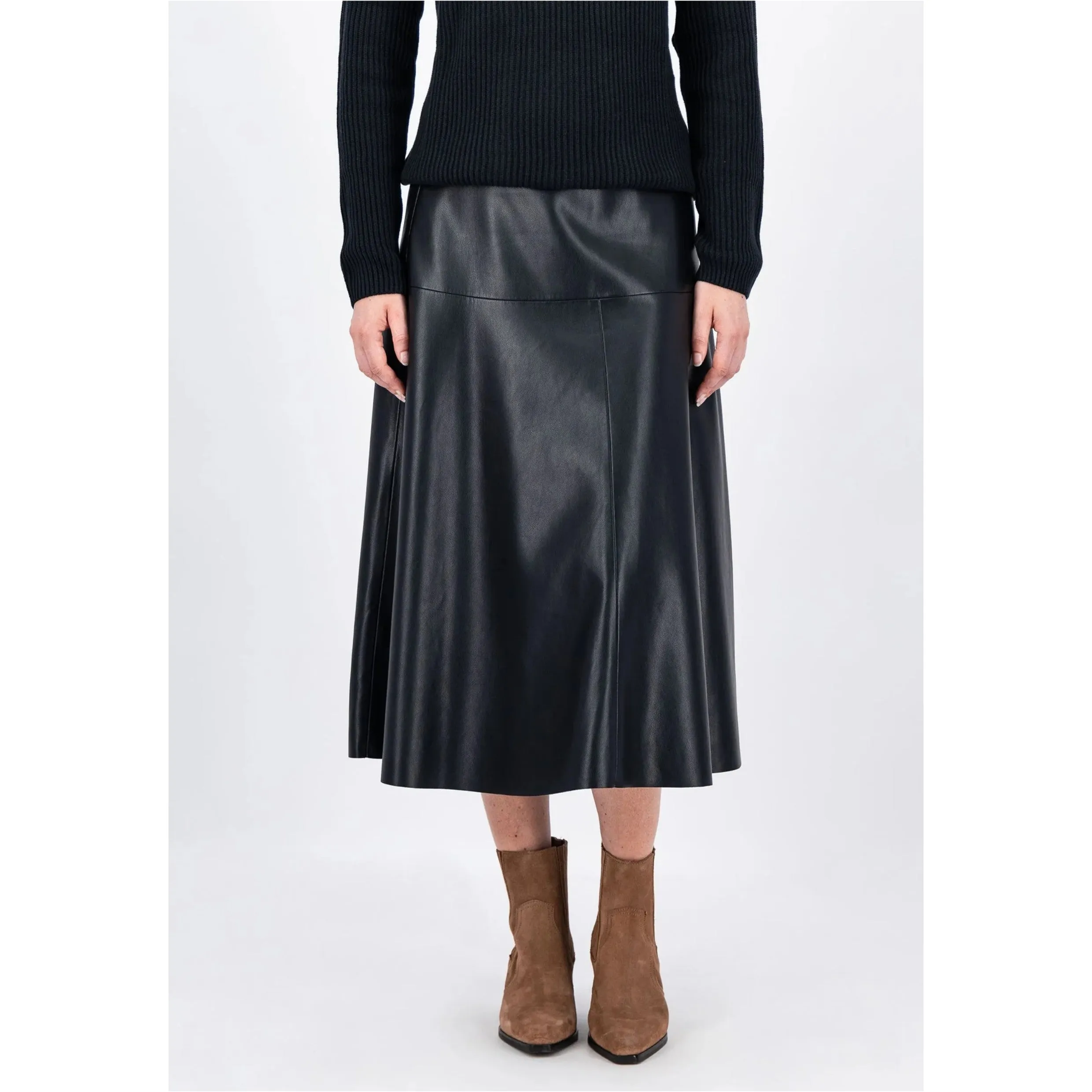 Fynch-Hatton Faux Leather Skirt in Black 24093620