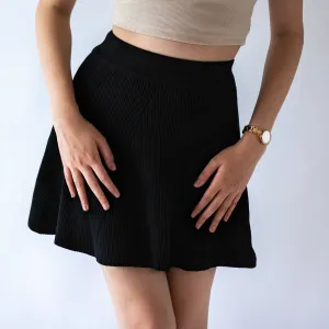 GLOBAL MOOD Cozy Black Skirt