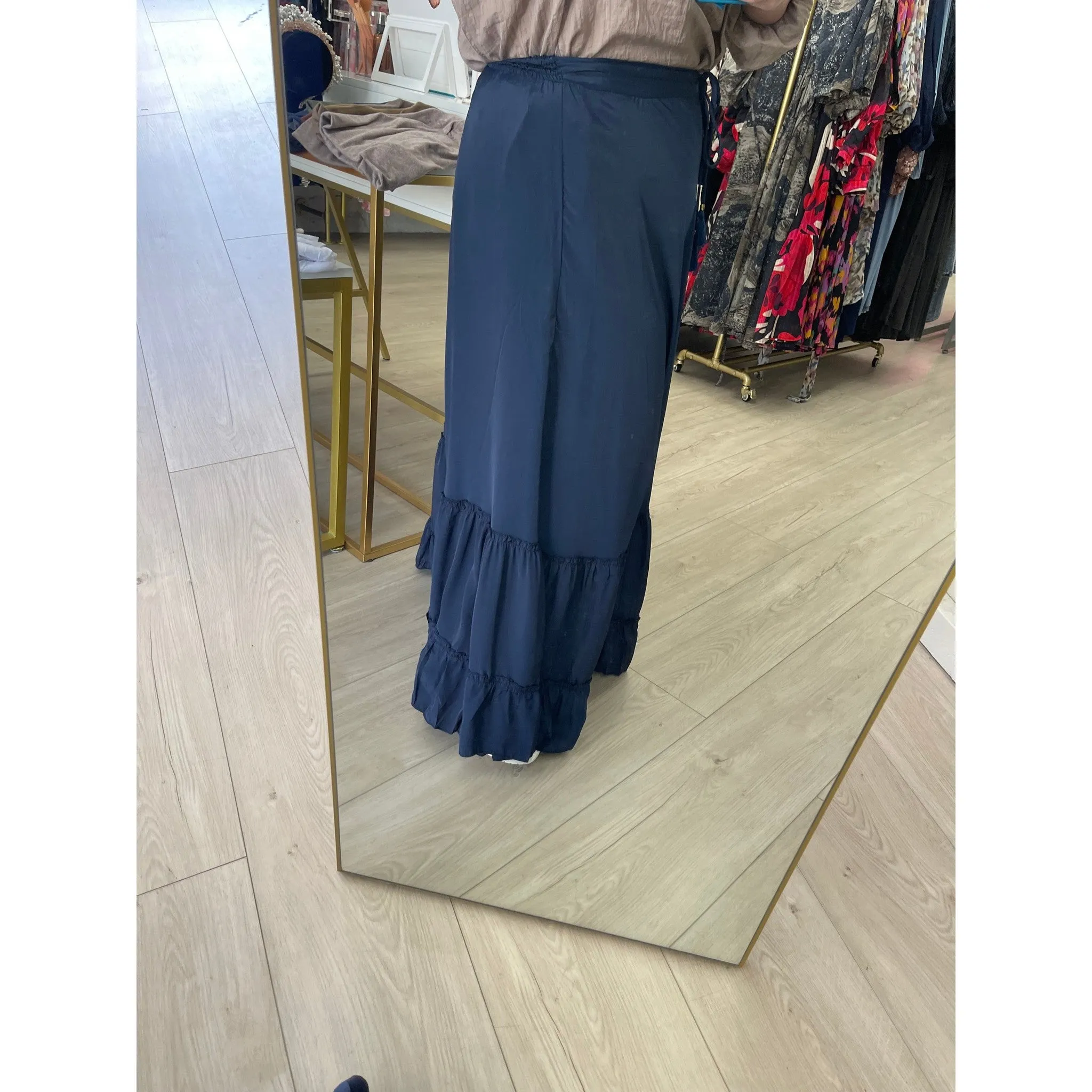 Gold Collection - Maxi Skirt, O/S-Fits-Many, Navy