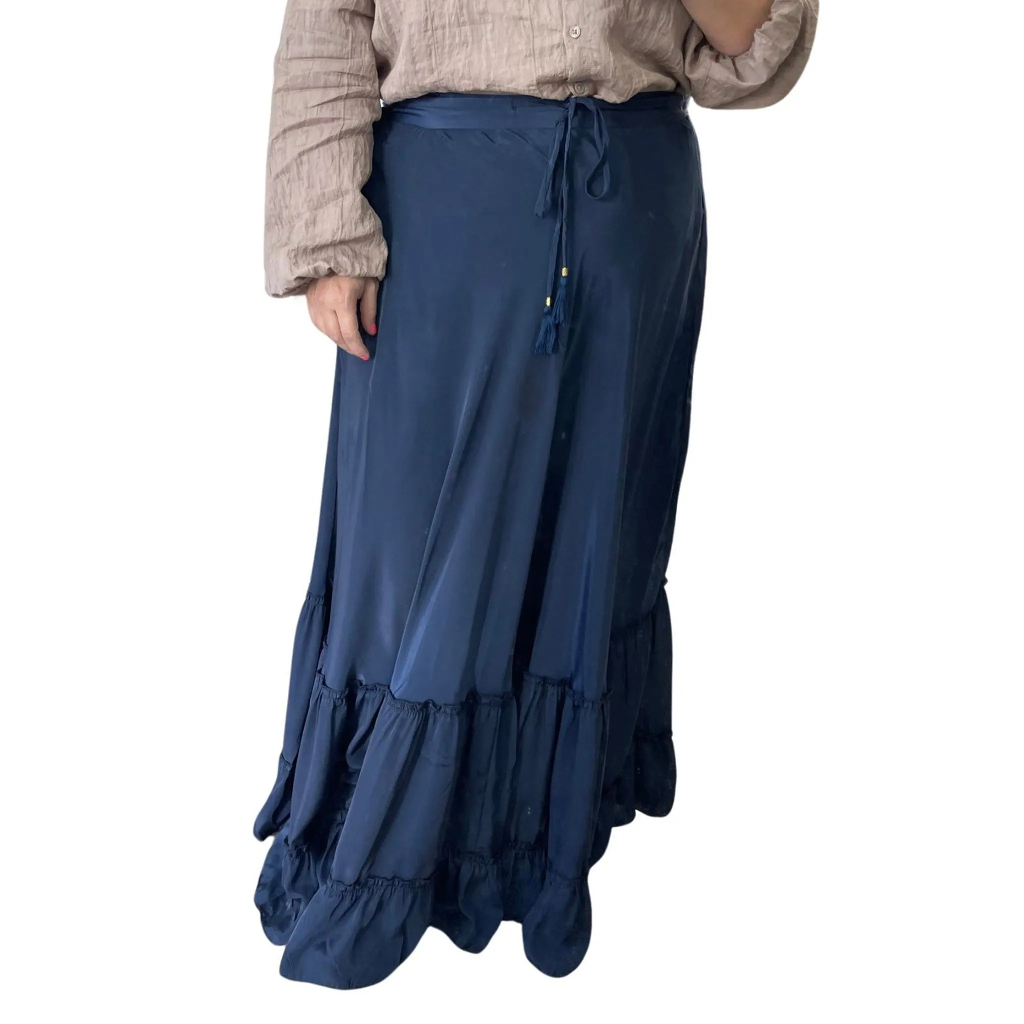 Gold Collection - Maxi Skirt, O/S-Fits-Many, Navy