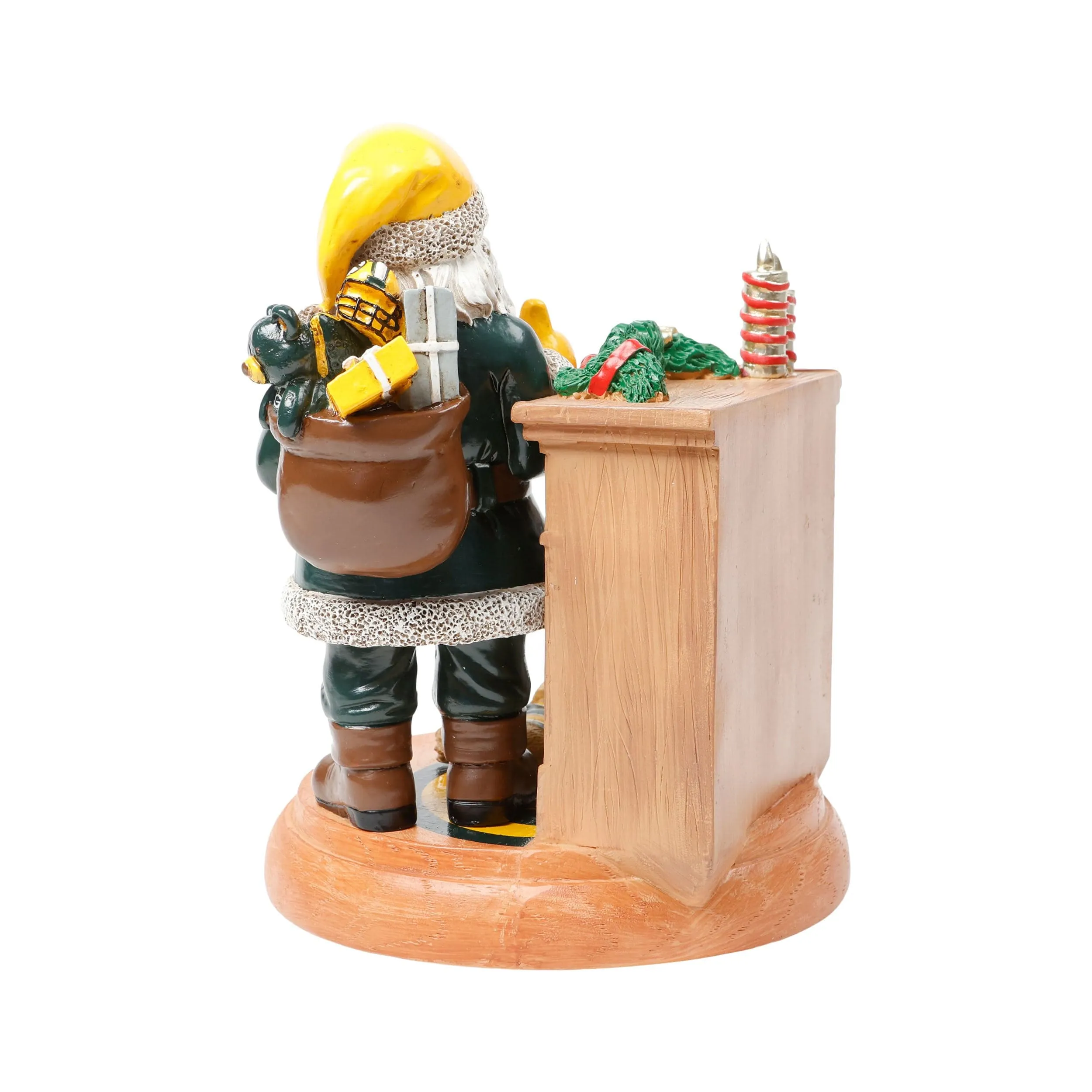 Green Bay Packers NFL Santa Fireplace Figurine