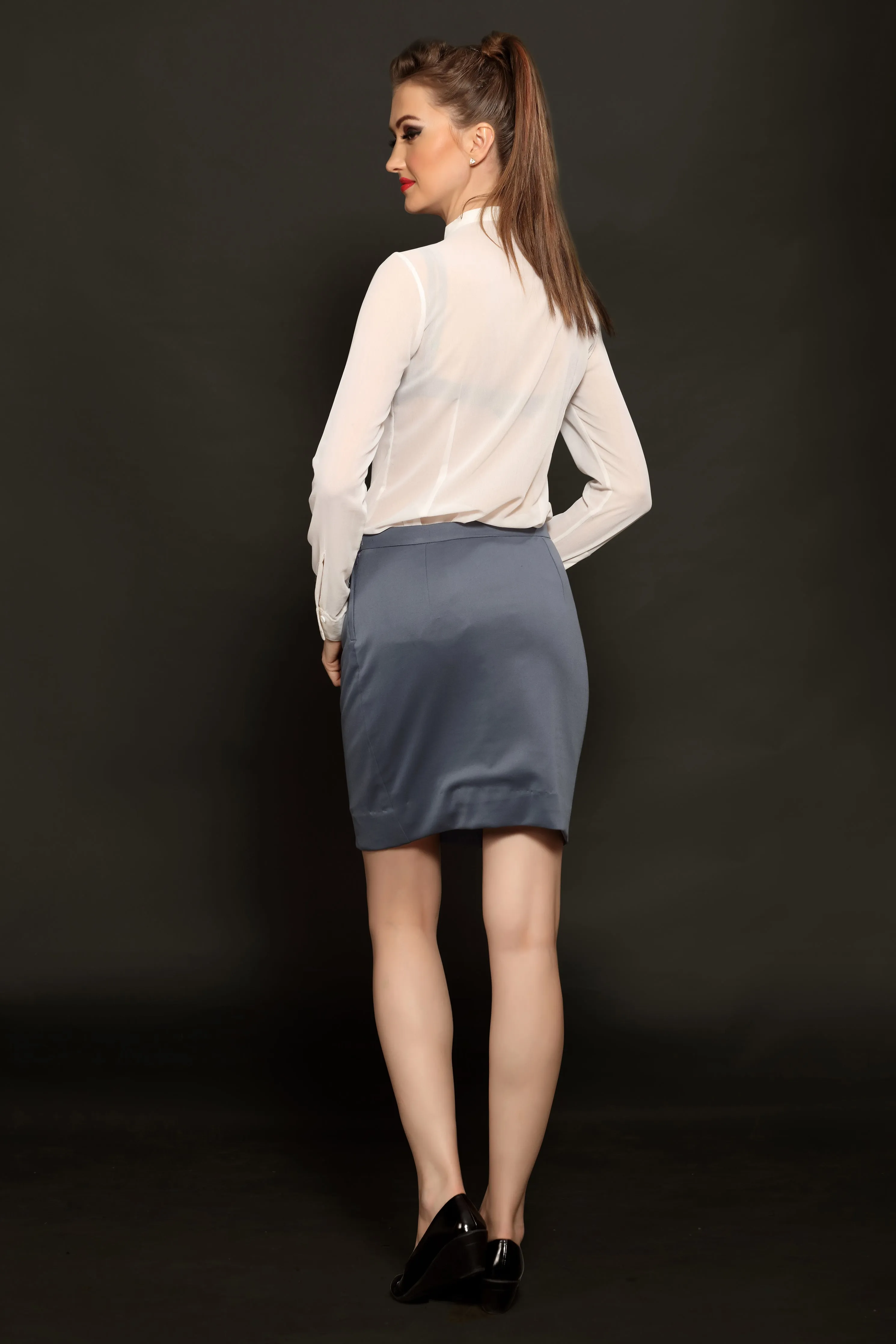 Grey Panel Skirt