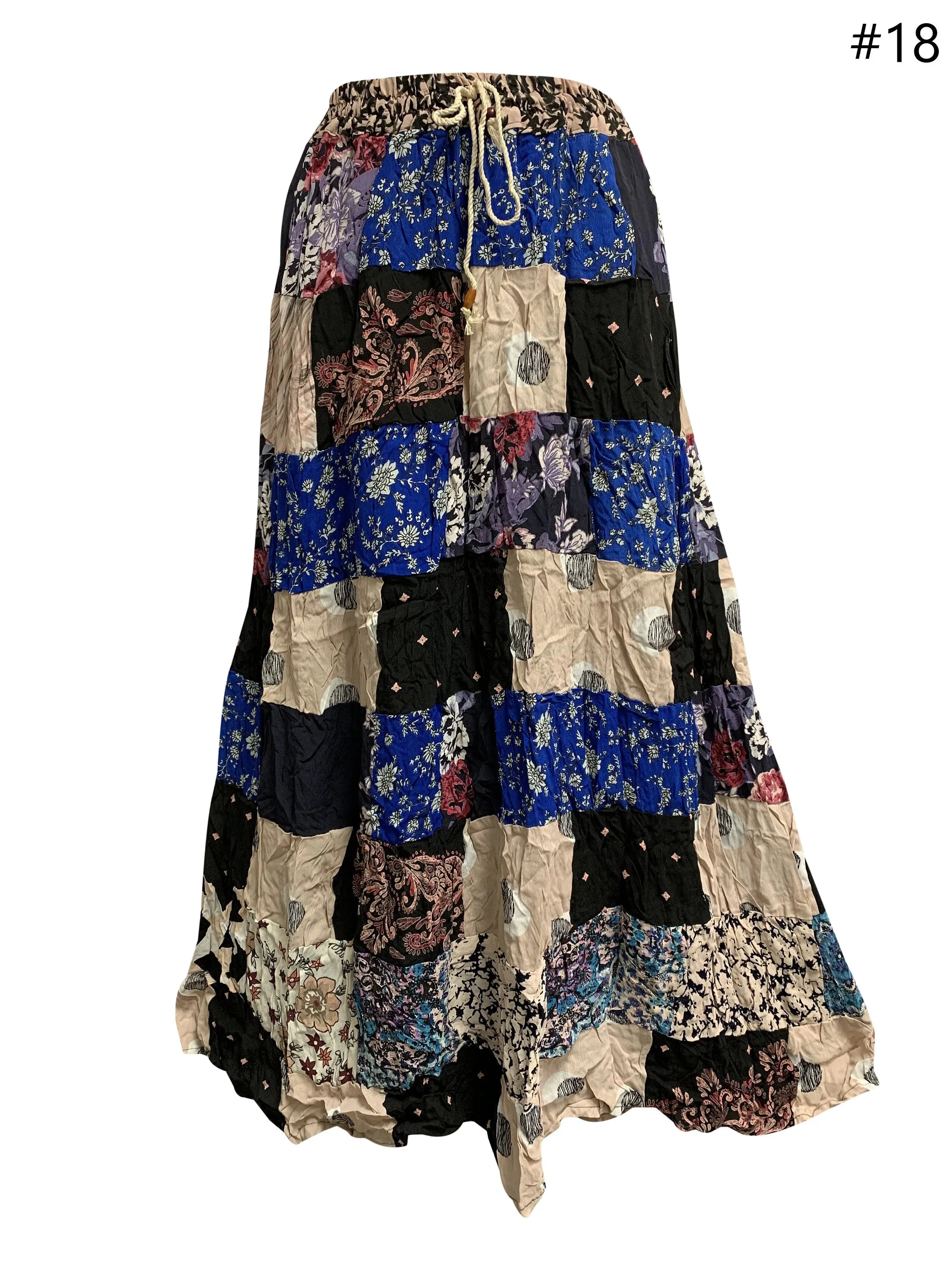 Handmade Boho Patchwork Ethnic Vintage Long Skirt PIHU