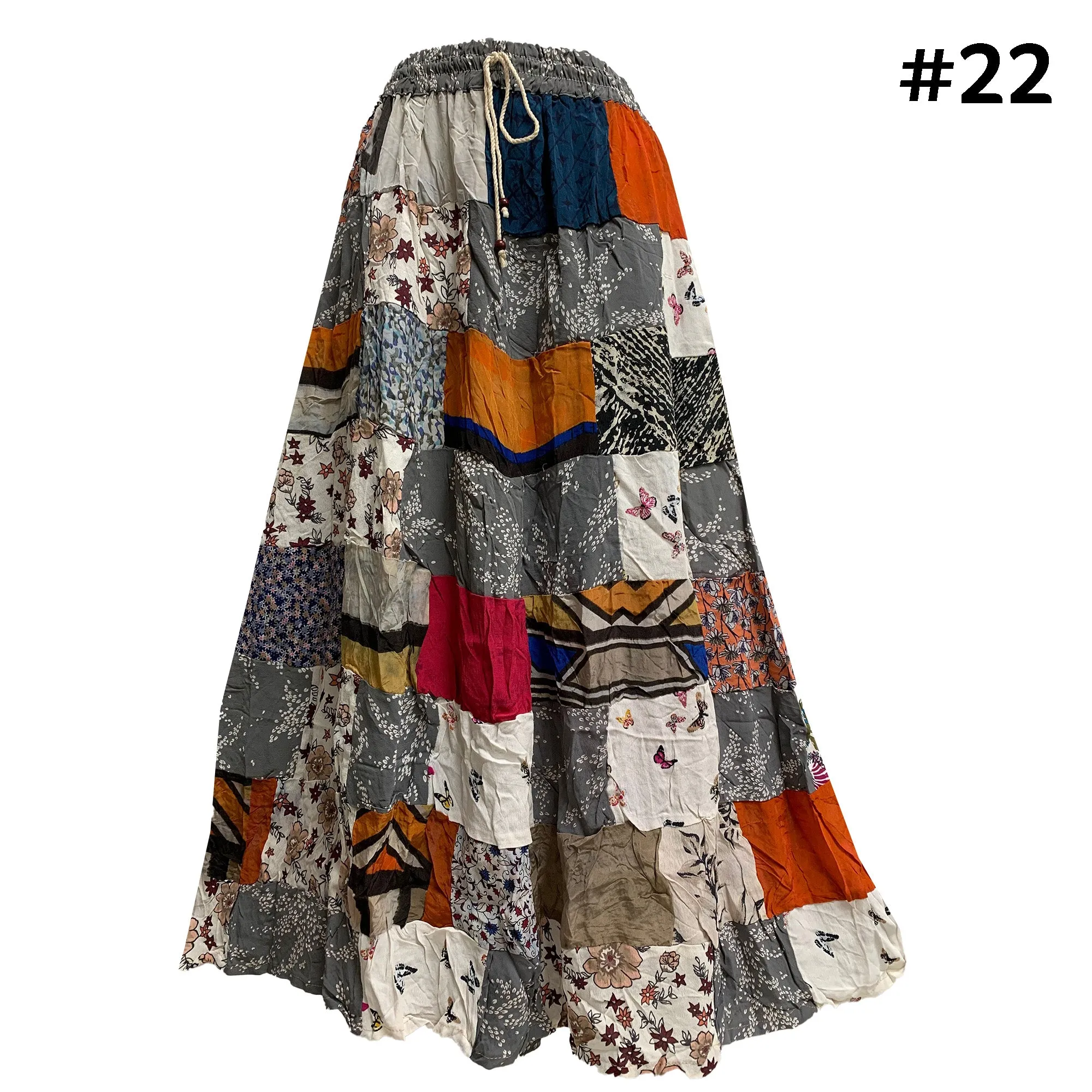 Handmade Boho Patchwork Ethnic Vintage Long Skirt PIHU