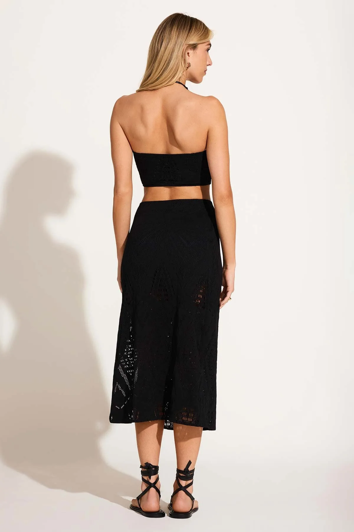 Harper Skirt - Black Calico Crochet