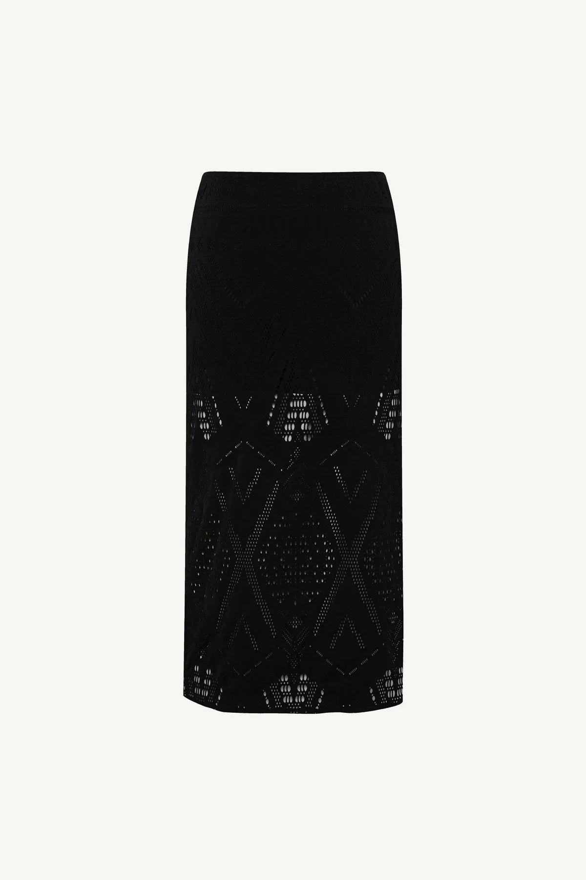 Harper Skirt - Black Calico Crochet