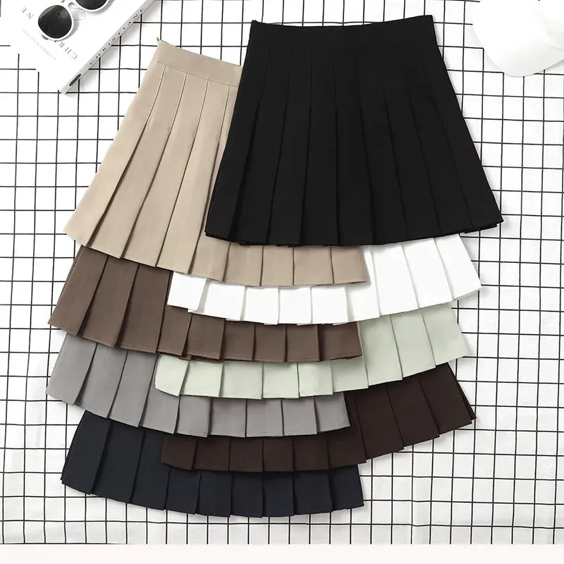 High Waist Mini Pleated Skirt