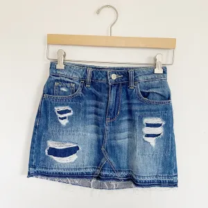 Hollister High Rise Denim Jean Skirt 00