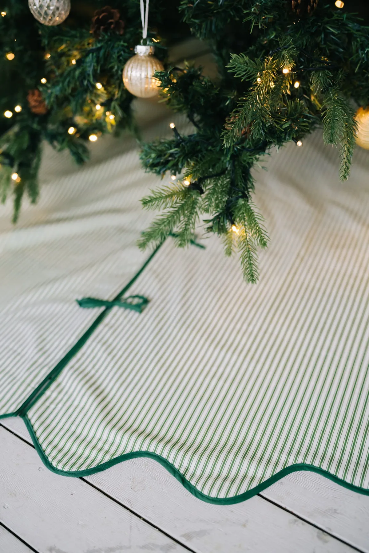 Hunter Ticking Stripe Tree Skirt