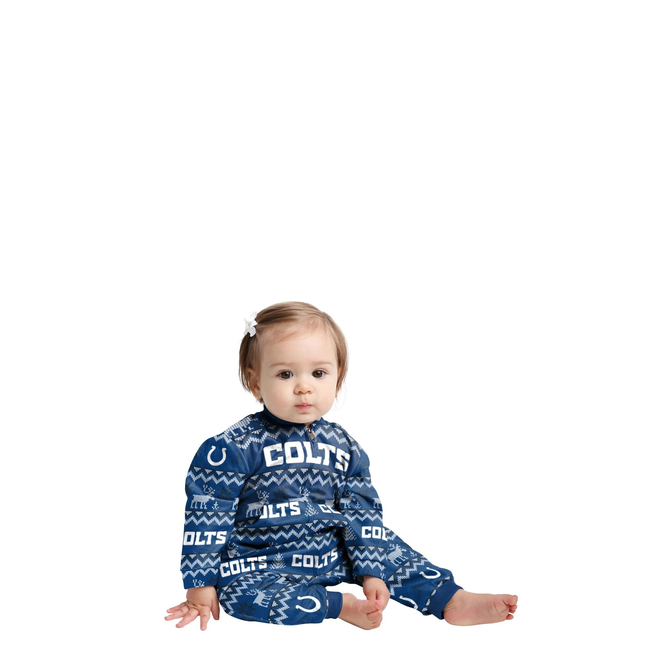 Indianapolis Colts NFL Ugly Pattern Family Holiday Pajamas