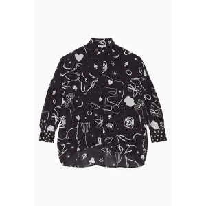 Isabella Spellbound Print Shirt In Black