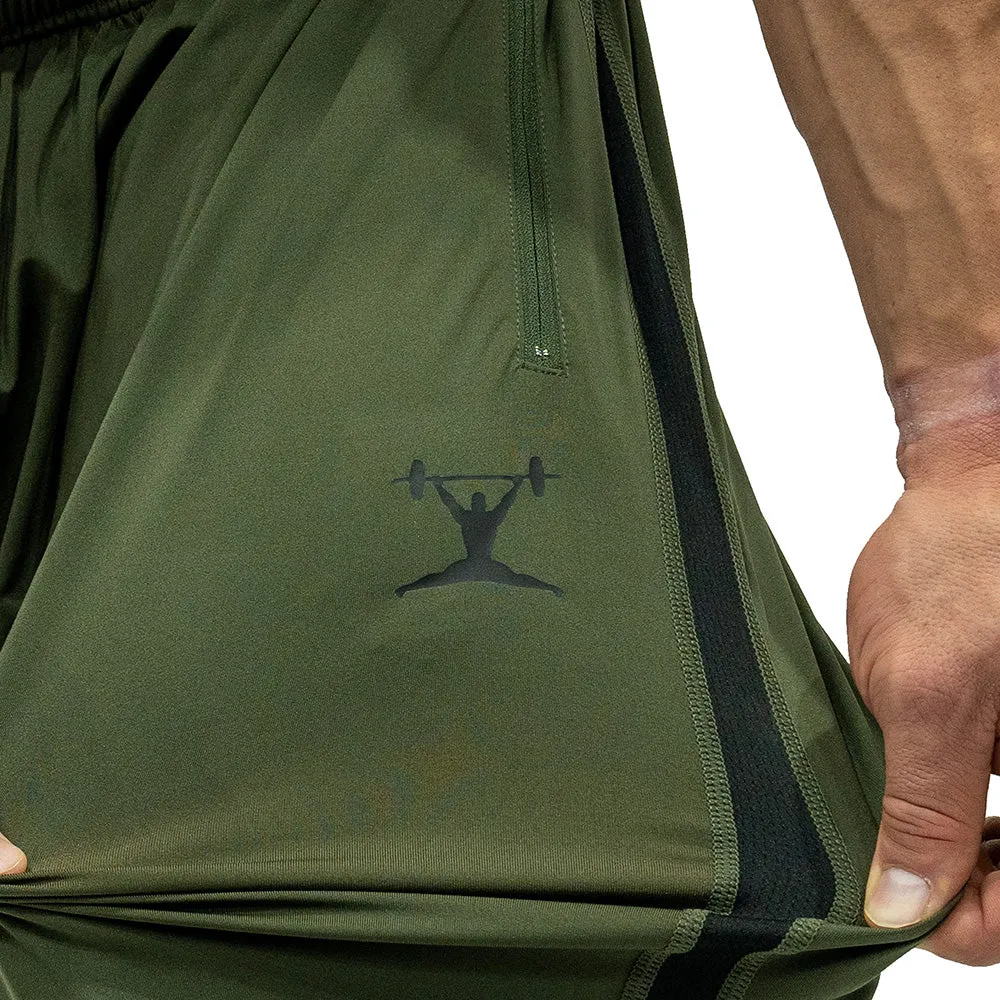 Jujimufu Stretchy Pants - Olive Drab w/ Black