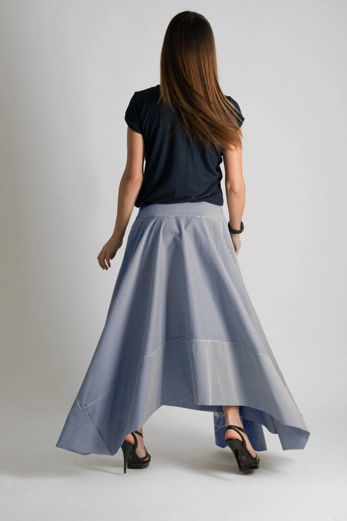 JULIE Marine Long Skirt