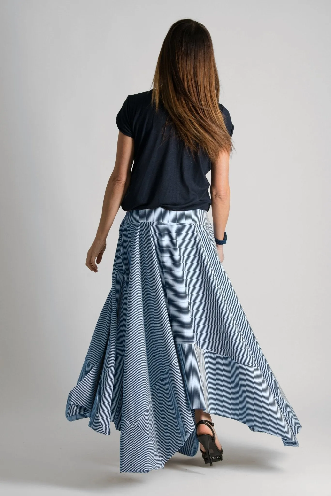 JULIE Marine Long Skirt