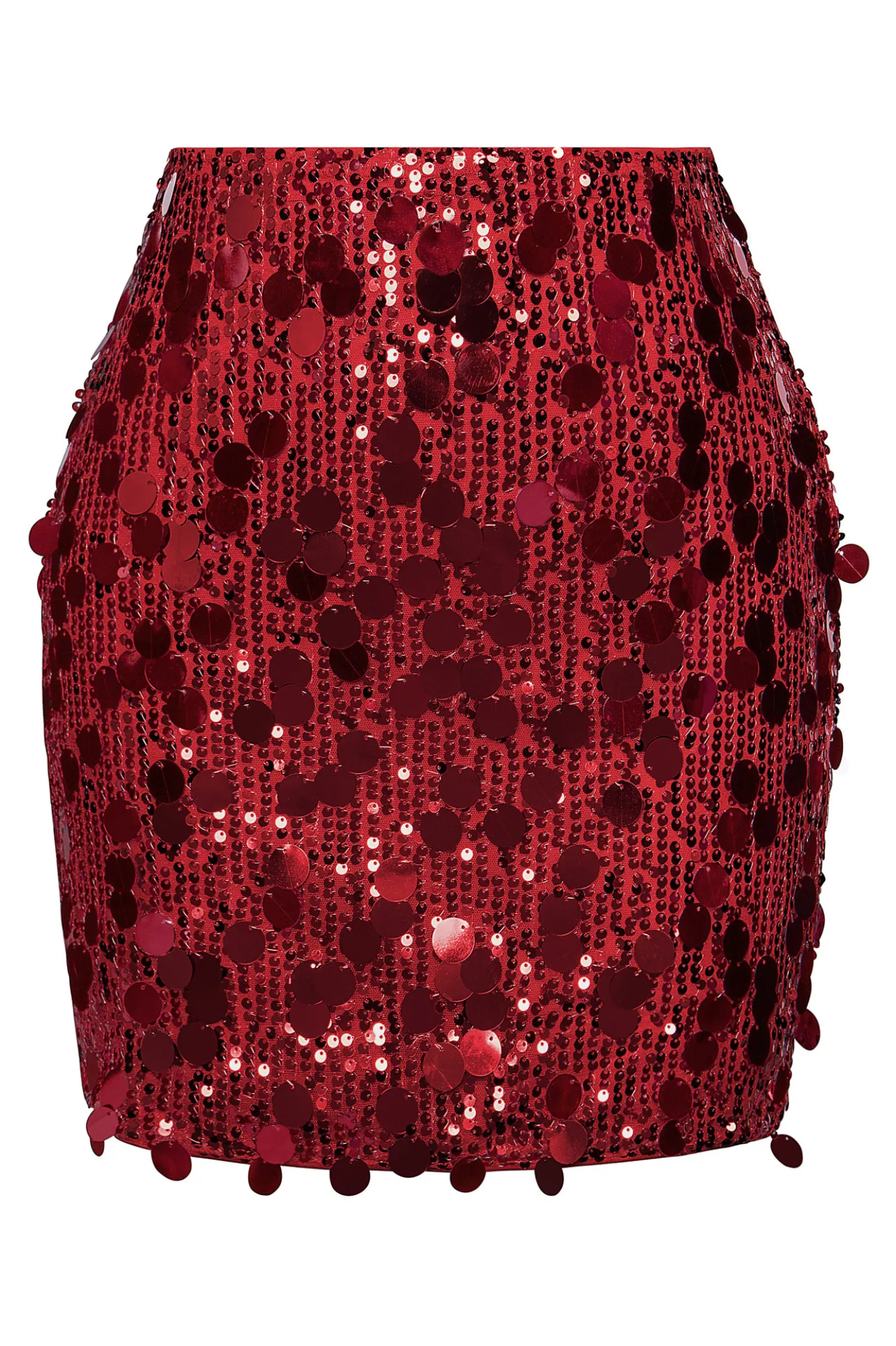 KK Women Sequined Party Skirt Elastic Waist Above Knee Bodycon Skirt