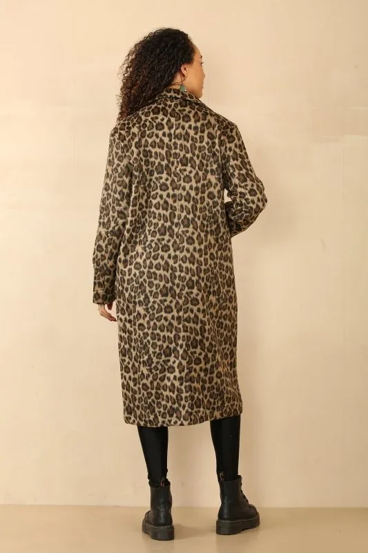 Leopard Print Longline Coat - Bold Streetwear Style