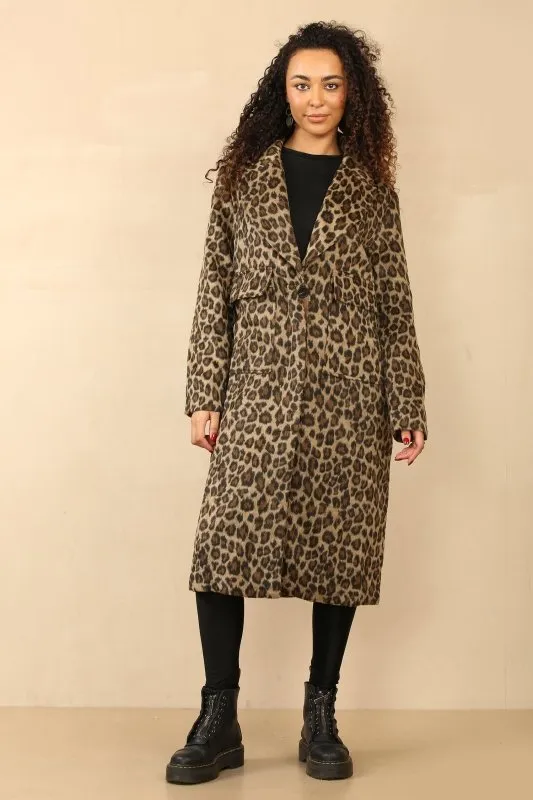 Leopard Print Longline Coat - Bold Streetwear Style