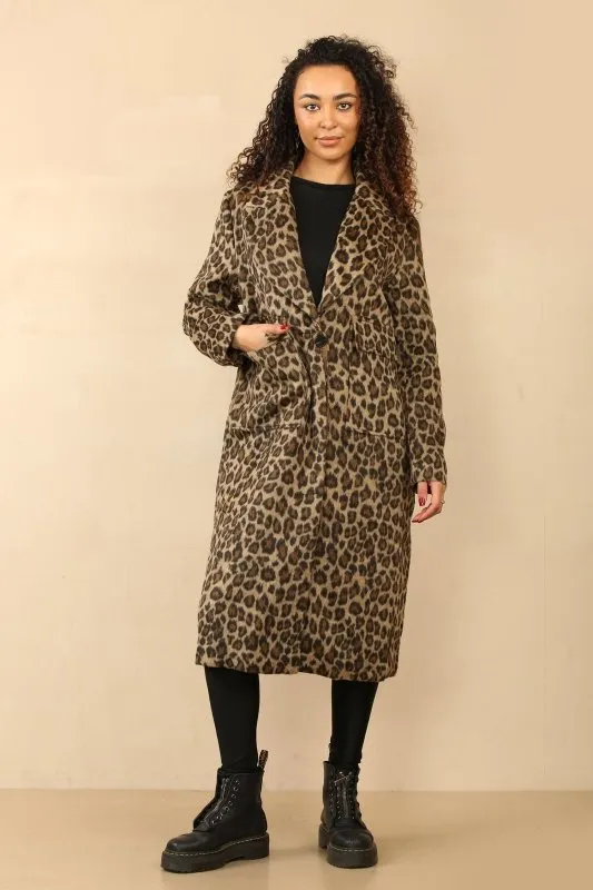 Leopard Print Longline Coat - Bold Streetwear Style