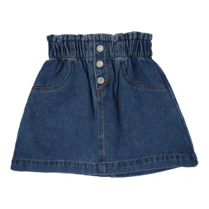 Lil Legs Paperbag Skirt-Blue Denim