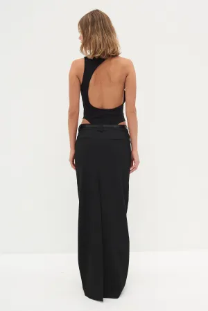 Lila Backless Bodysuit - Black