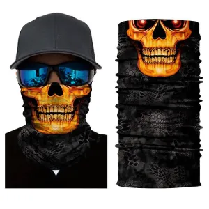 Magic Scarf-Balaclava for Neck / Ghost Skull Face Cover / Biker Bandanas Headwear #5