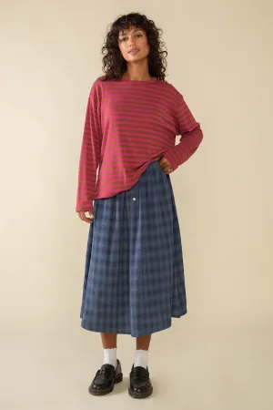 Malibu Deadstock Plaid Boxer Midi Skirt