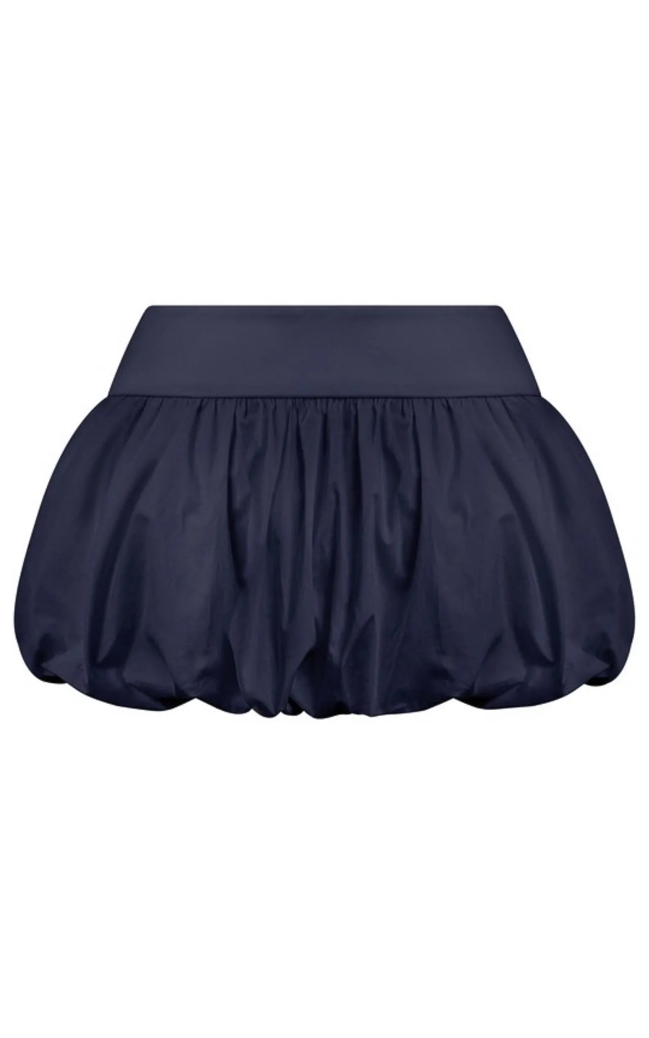 Mid-Rise Bubble Mini Skirt - Navy