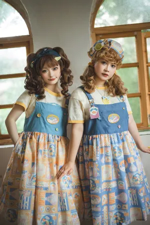 Miss Point~Daisy Lemon~Kawaii Lolita Lemon Print JSK Customized